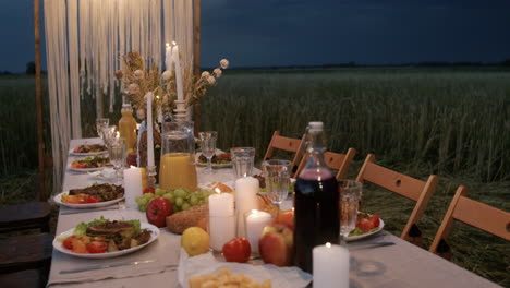 wedding banquet at dusk