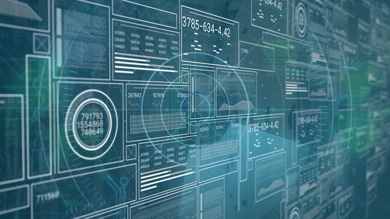 animación de la pantalla del servidor de seguridad en línea de procesamiento de datos