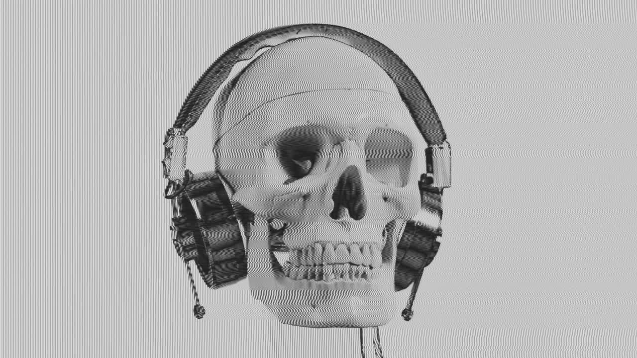 череп человека с солнцезащитными очками