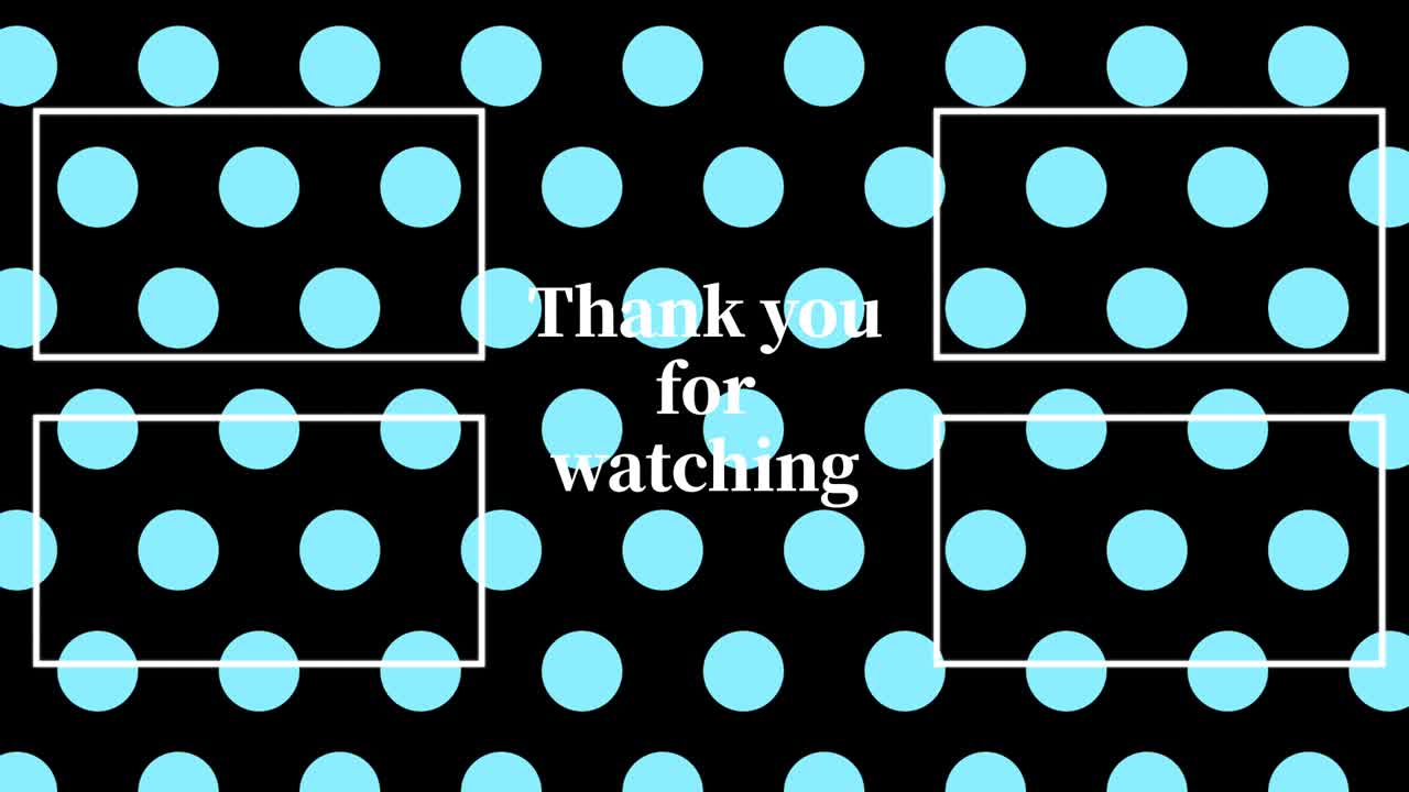 작은 점 배경 엔드 카드 엔딩 스크린 모션 그래픽