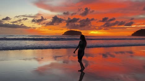 sunset beach walk