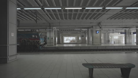 empty train station platform