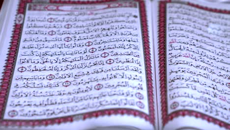 old antique handwritten quran, with a leather message.