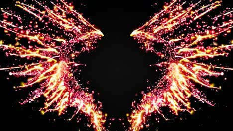 abstract fireworks wings