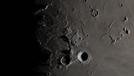 craters and valleys on the moon