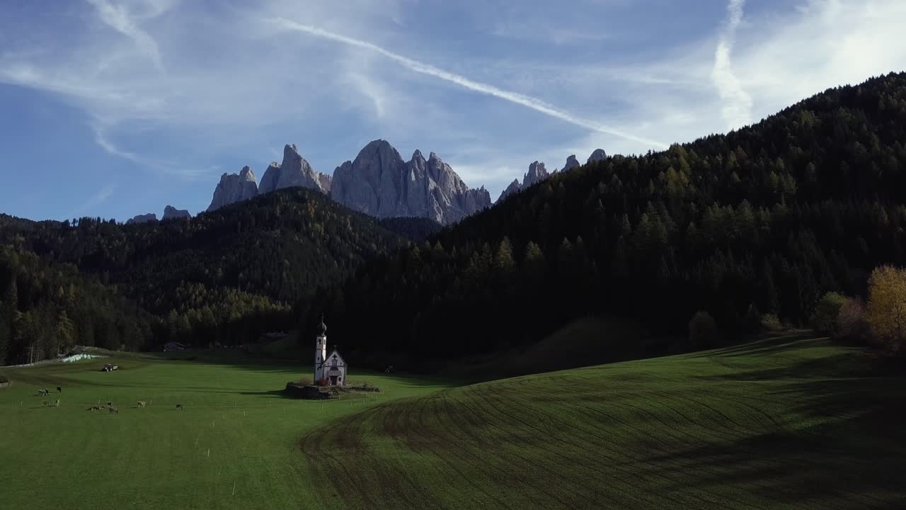 Picturesque Church in a Mountain Valley