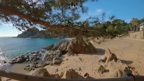 ronda walk of cala sant francesc overlooking the turquoise sea