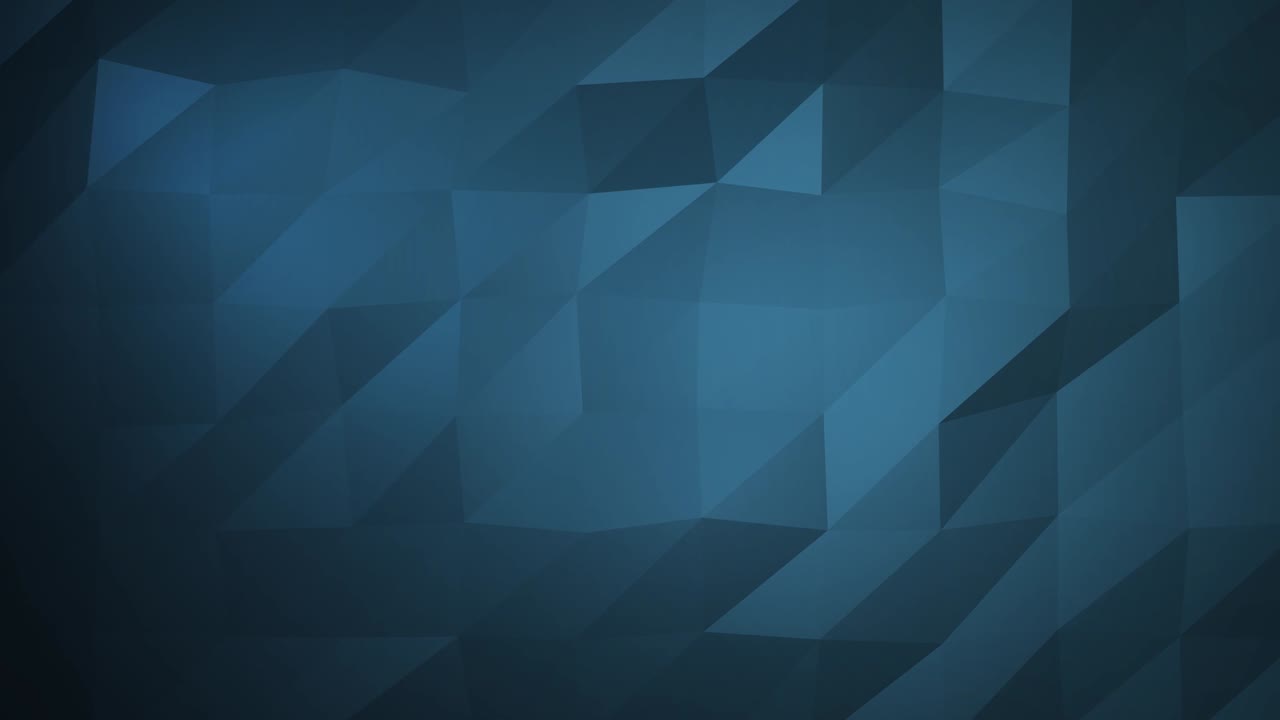 Dark Blue polygonal geometric surface. Computer generated seamless loop abstract motion background. 4K