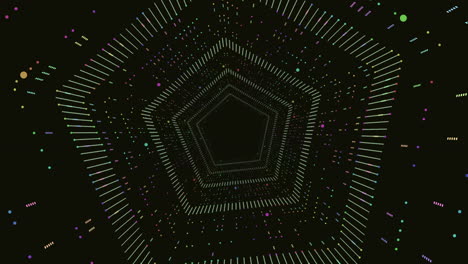 hexagonal geometric pattern with radiating lines - 3d rendering