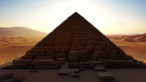 a view of the great pyramid of giza in the desert