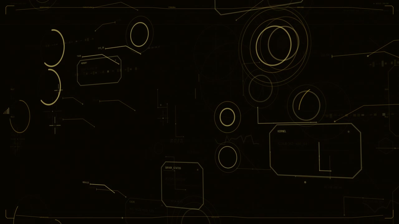HUD overlay on system ping appearing pulsing sliding to show diagnostics on transparent canvas
