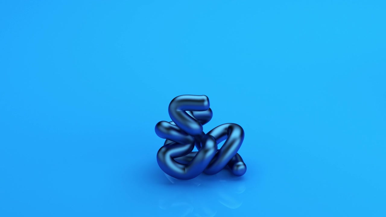 Video di arte astratta 3D - animazione a ciclo continuo blu - 1920 x 1080.