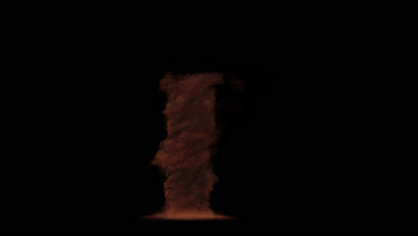 brown smoke column