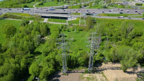 imágenes aéreas de drones de una central eléctrica industrial en europa del este