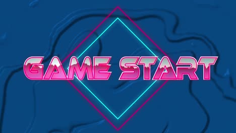 animation of game start in digital abstract space