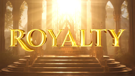 Golden Royalty Throne in a Majestic Palace
