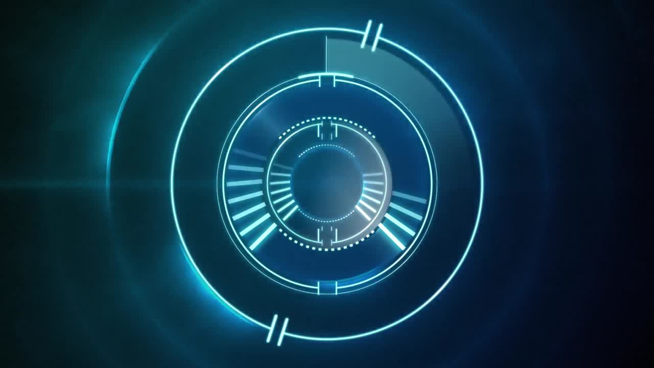 Animation of scope scanning over blue circles