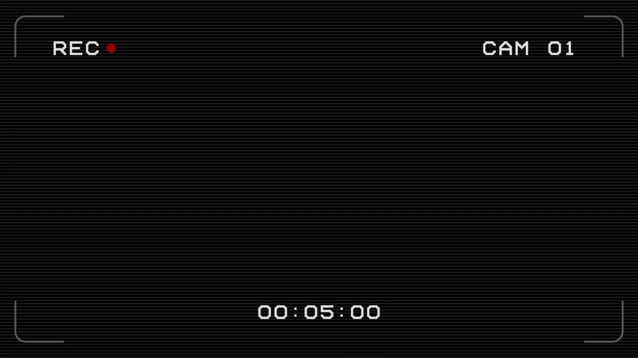 Camera Recording Interface Overlay with Timecode on Black Screen