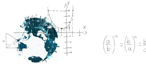 Animación-De-Una-Red-De-Personas-En-El-Mundo-Sobre-Ecuaciones-Matemáticas-Sobre-Fondo-Blanco