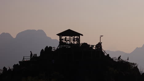 mountain viewpoint at sunset