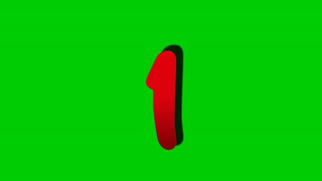 number 1 one sign symbol animation motion graphics on green screen background,drop down cartoon number video number for video elements