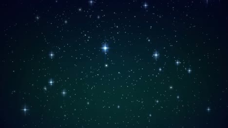 黒い背景の星の上に現れるグリーンエネルギーネットワークのアニメーション
