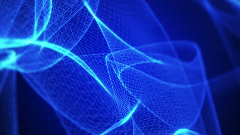 patrón de malla borrosa azul abstracto como movimiento de olas que fluyen. bucle de video sin costuras animado plantilla de fondo fractal decorativo.