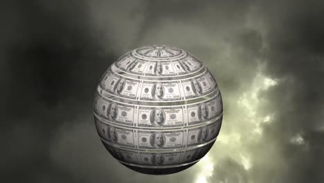 globe and dollar bills