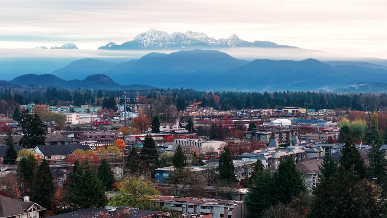 An aerial shot of Coquitlam Mountain.