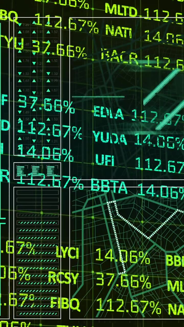 Animation of black background over data processing