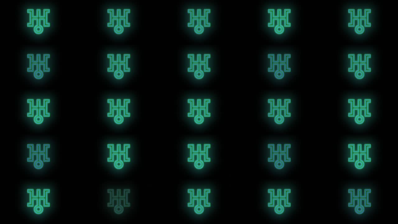 patrón de símbolos de neón de japón