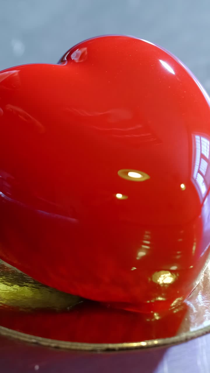 Heart-Shaped Glazed Cake