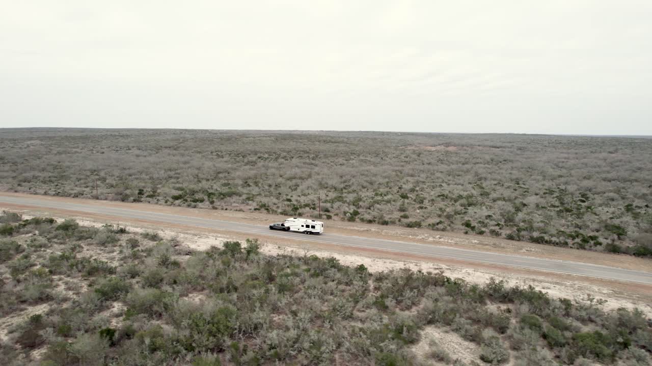 Drone Chase on the open desert highway