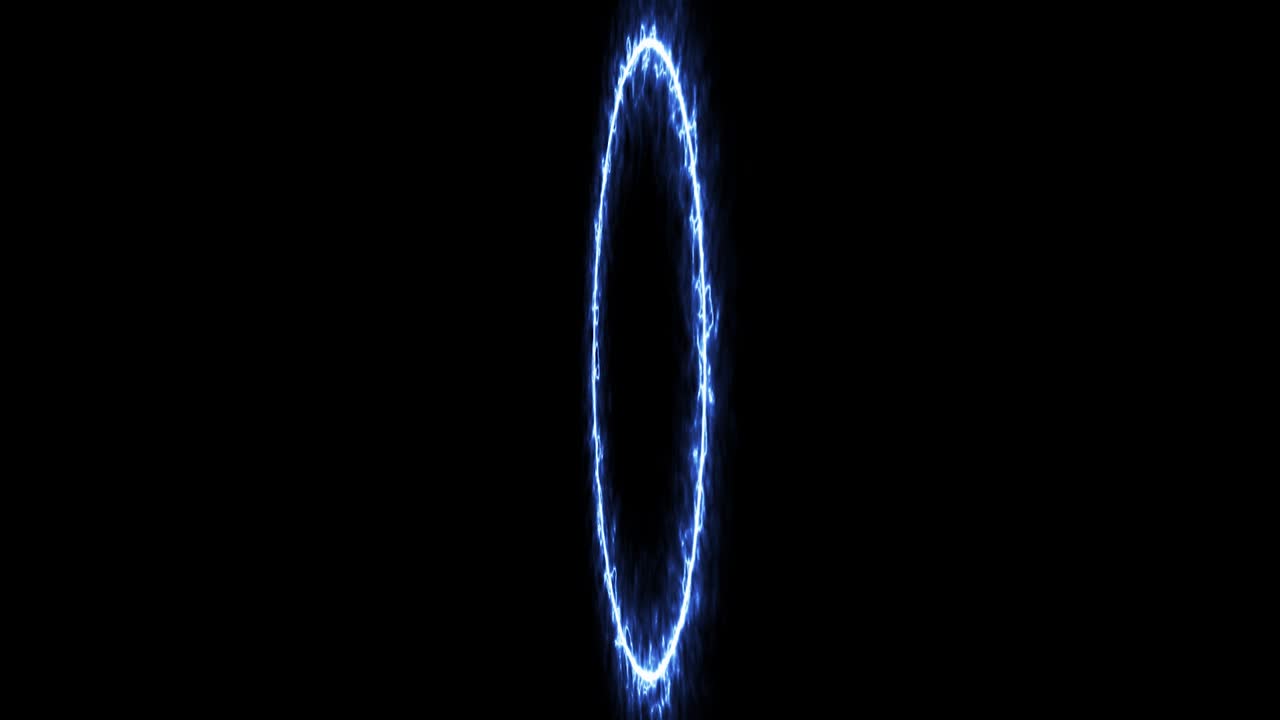 Blue ring glowing electric animation motion graphics