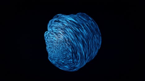 forma 3d de remolino azul abstracto