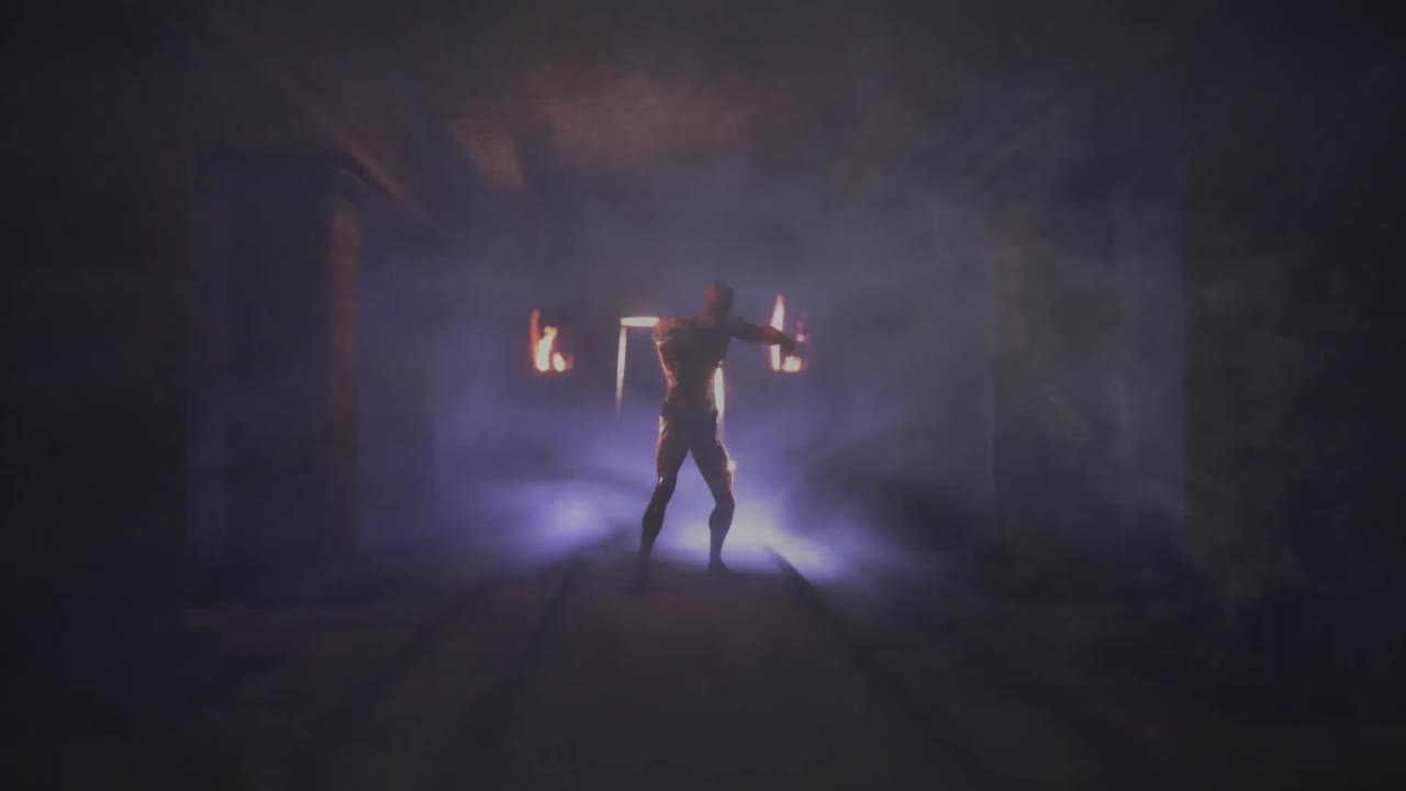 할로윈에 걸어다니는 좀비 위에 연기가 아지는 애니메이션