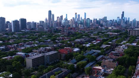 aerial footage of the city of chicago