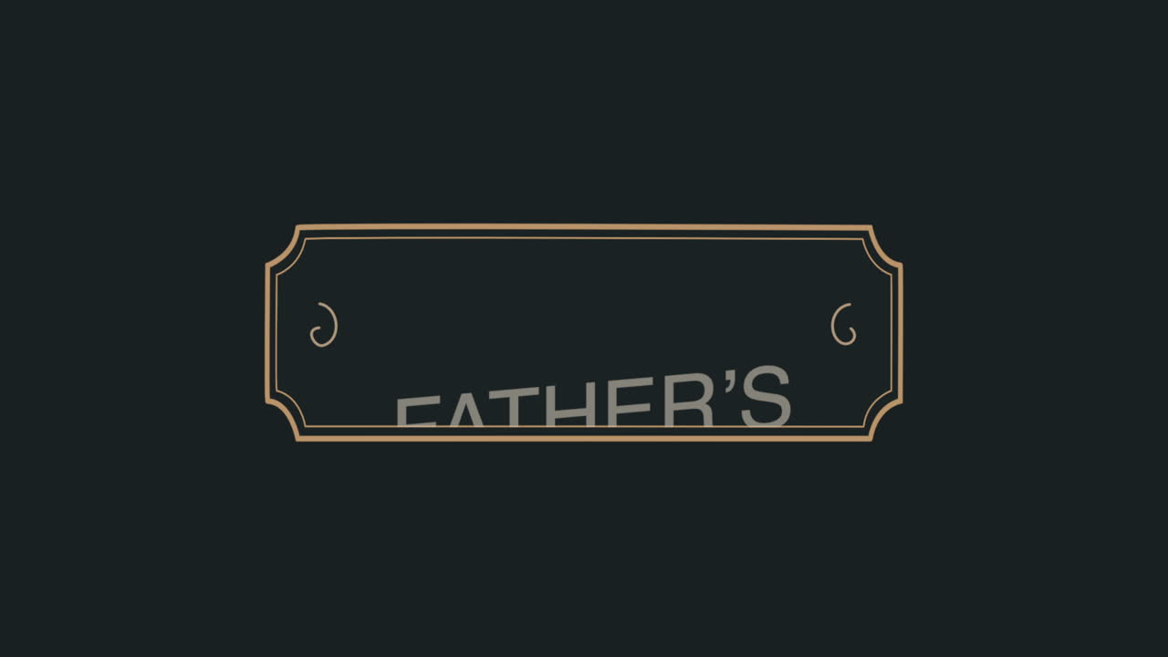 레트로 골드 프레임에 아버지의 날