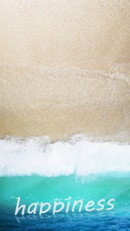 signo de playa de verano en la costa tropical con agua turquesa y cielo azul