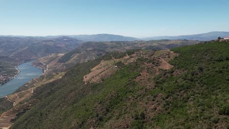 el impresionante río douro desde el punto de vista de galafura vista aérea