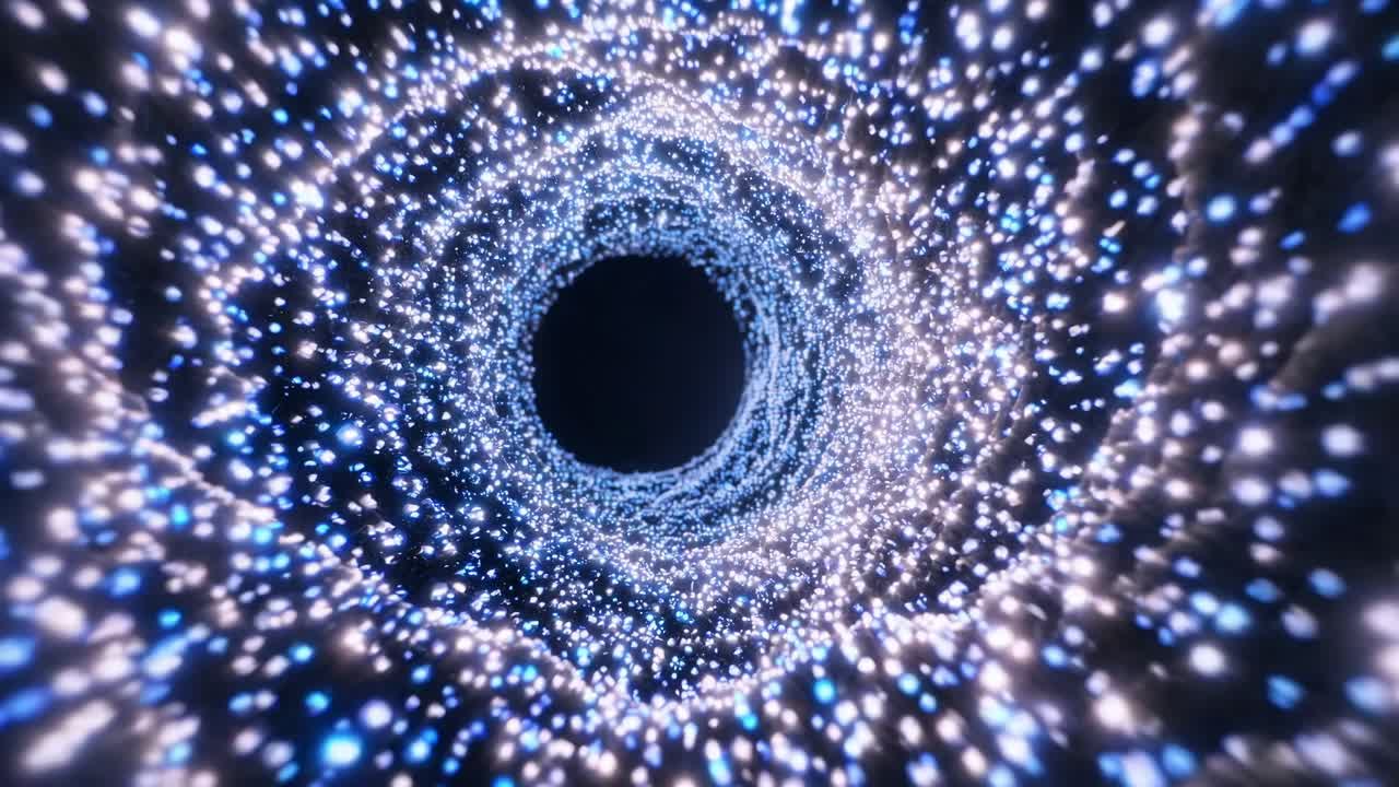 Abstract depiction of a black hole