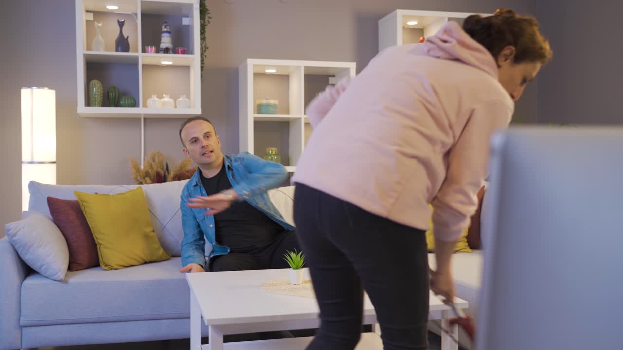 집 청소, 남편과 아내의 다 ⁇ .