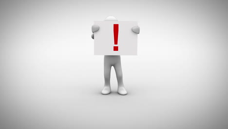 signo de carácter blanco que dice signo de exclamación