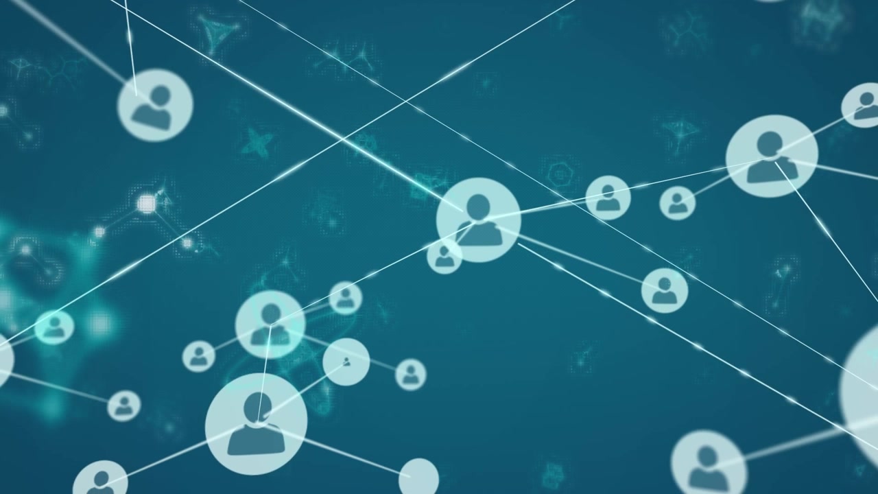 Animation of network of connections over shapes