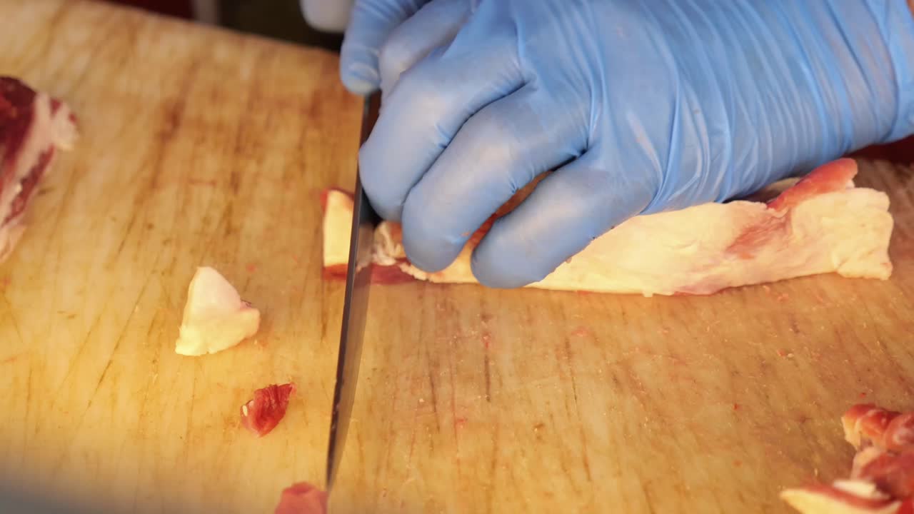 Cutting Meat on a Board