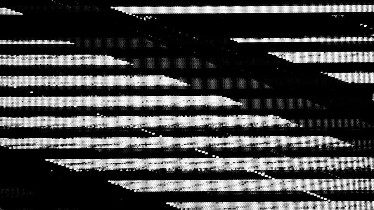 Signal Interference VHS Glitches and Noise, Black and White Overlay