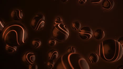 abstract chocolate spheres