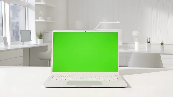 Video Mockup Schermo Verde Laptop 4K