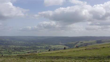 drone shot tracking walkers on mam tor 03