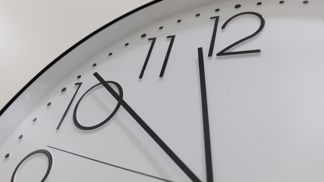 Close-Up Time Lapse of a Wall Clock
